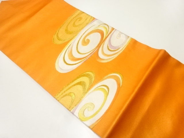 渦巻き模様刺繍名古屋帯